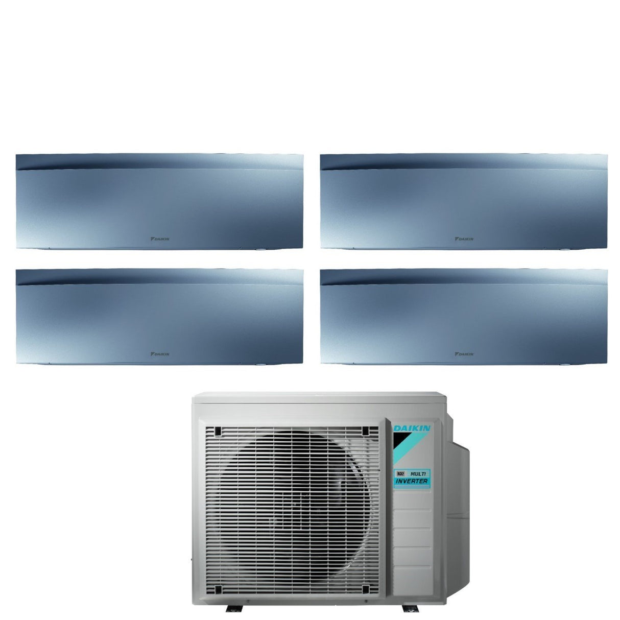 daikin climatizzatore condizionatore daikin bluevolution quadri split inverter serie emura silver iii 7799 con 4mxm80n r 32 wi fi integrato 7000700090009000 colore argento garanzia italiana