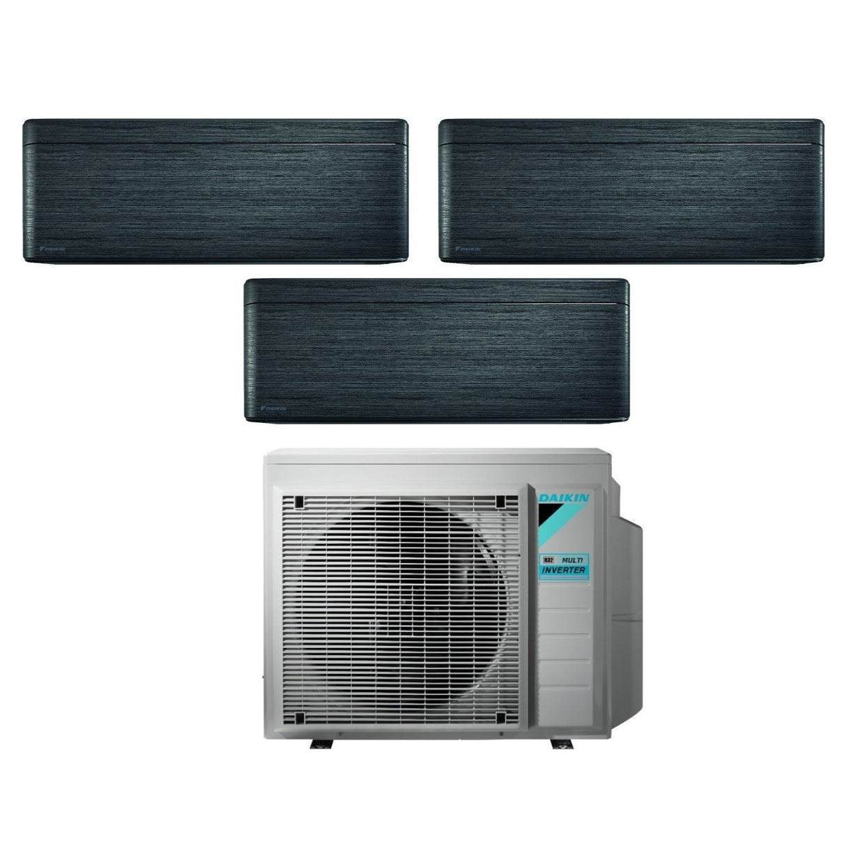 daikin climatizzatore condizionatore daikin bluevolution trial split inverter serie stylish real blackwood 7712 con 3mxm52n r 32 wi fi integrato 7000700012000 colore legno nero garanzia italiana