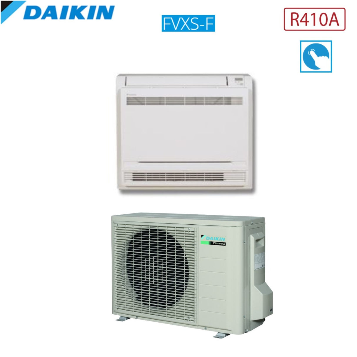 daikin climatizzatore condizionatore daikin dc inverter plus a pavimento serie fvxs f 12000 btu fvxs35f r 410 wi fi optional sottocosto ean 99232955