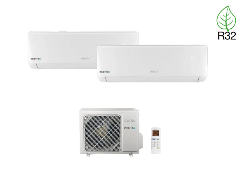 daitsu climatizzatore condizionatore dual split inverter daitsu respirio 900012000 asd912k11i db 912 r 32 a wi fi optional novita ean 8059657009104