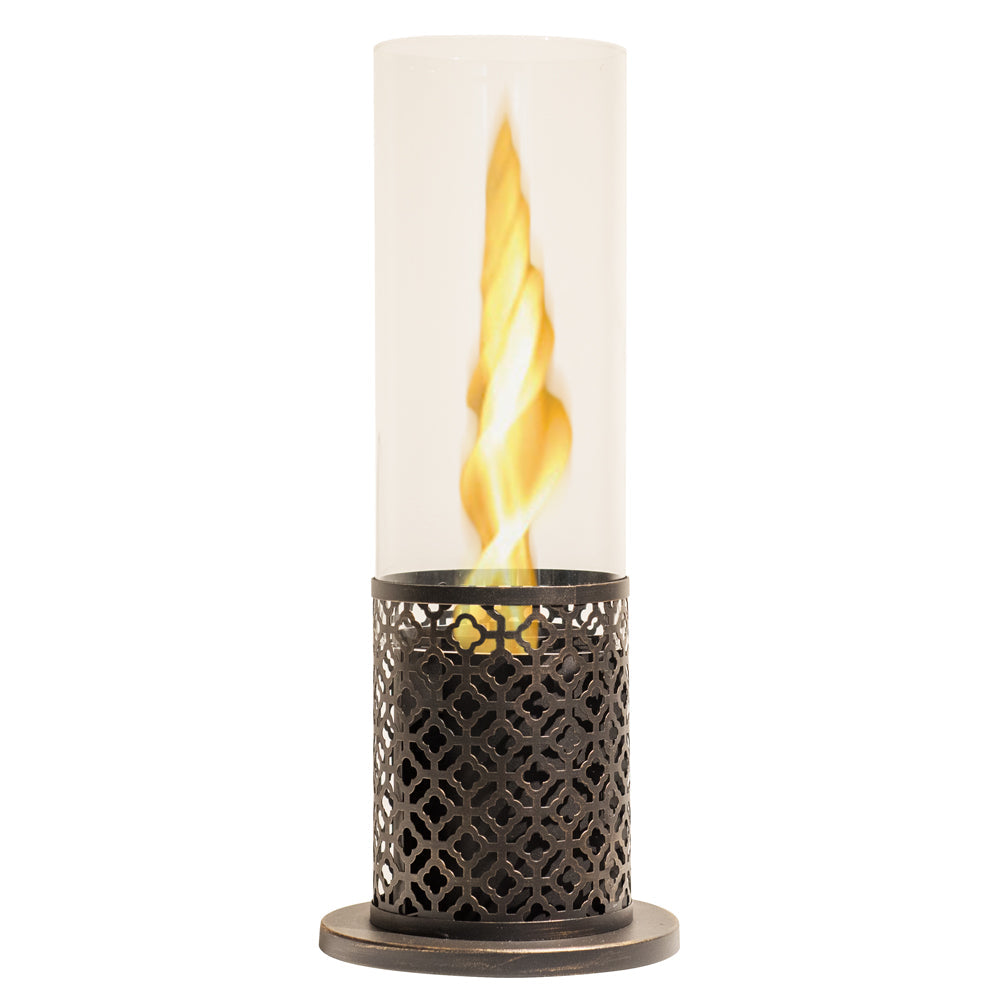 divina fire camino a bioetanolo biocamino da tavolo tolosa nero oro d20 x h495 interno esterno ean 8056157804932