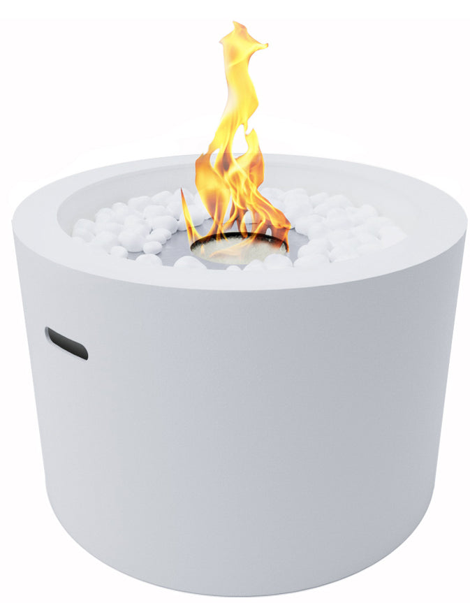 divina fire camino a bioetanolo braciere da giardino tondo per esterno interno rodi bianco d 475 ean 8056157805120