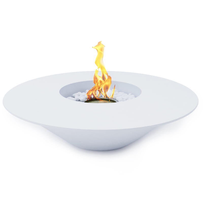 divina fire camino a bioetanolo braciere da giardino tondo per esterno santorini bianco d 60 ean 8056157805106