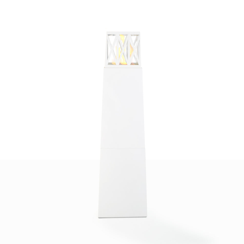 divina fire camino a bioetanolo da giardino per esterno vulcano bianco 40x40x145 ean 8056157805885