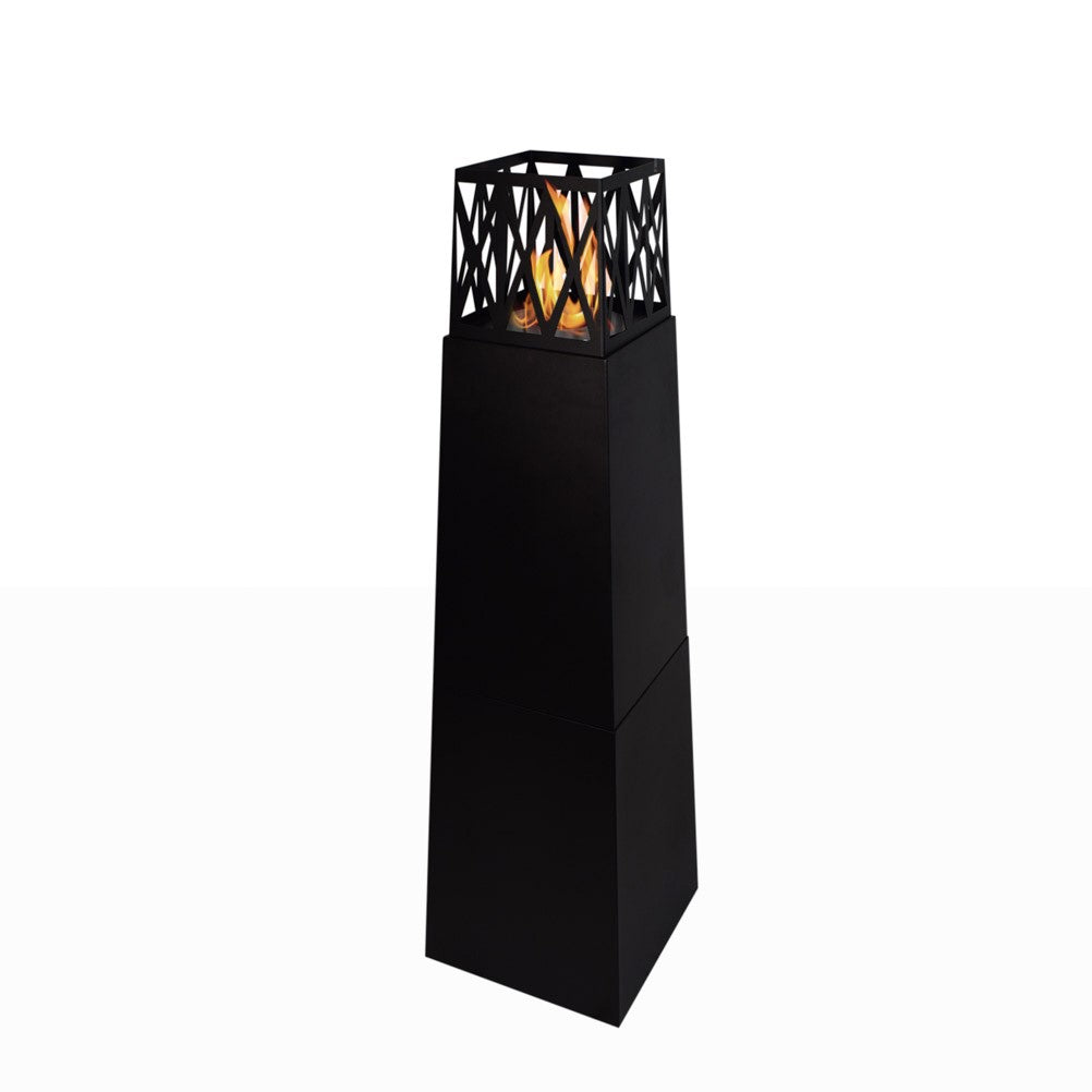 divina fire camino a bioetanolo da giardino per esterno vulcano nero 40x40x145 ean 8056157805892