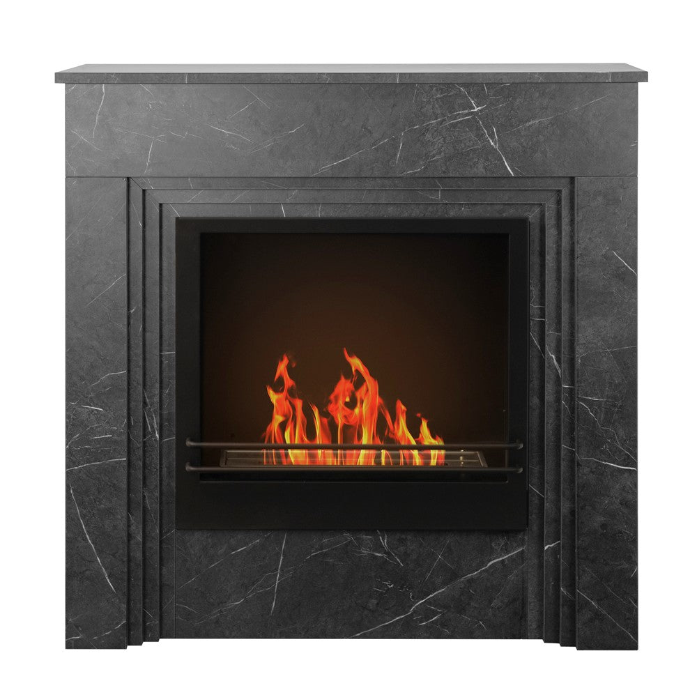 divina fire camino a bioetanolo da terra bellini in legno effetto marmo nero made in italy l96 x p35 x h96 ean 8056157806318