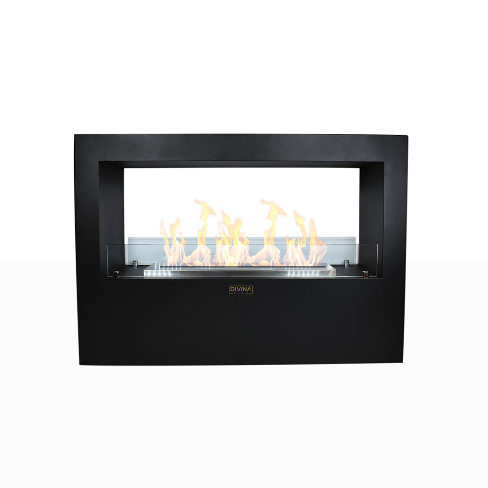 divina fire camino a bioetanolo da terra per interno esterno giotto s nero 100x30x70 ean 8056157806004