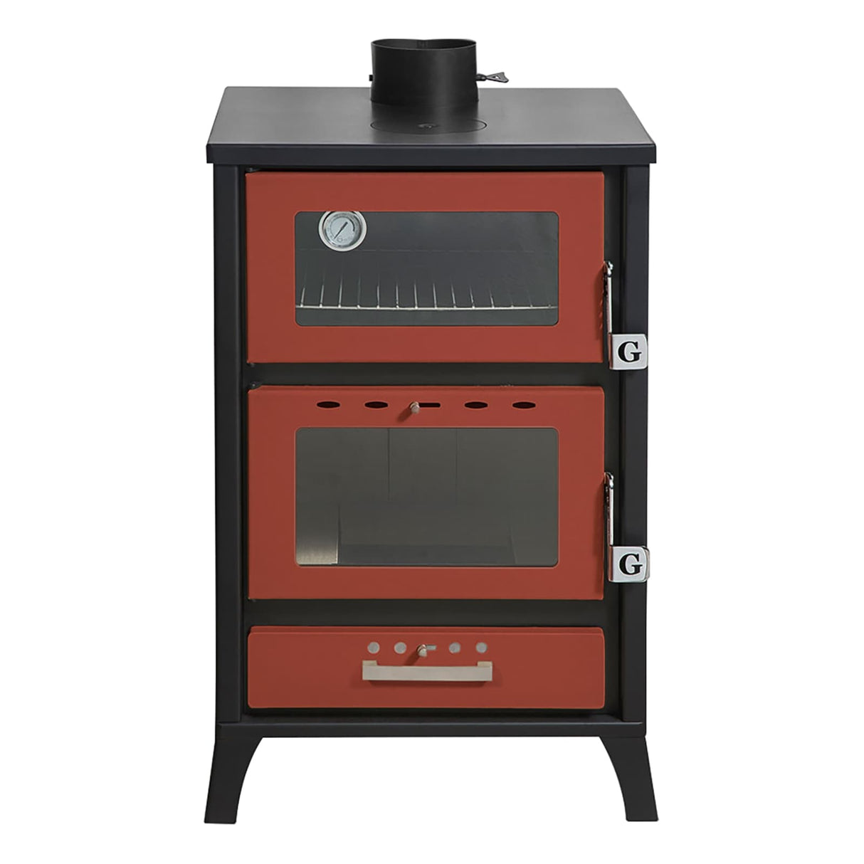 divina fire stufa a legna con forno marika rossa 22 kw l505xp585xh915 ean 5200416400752