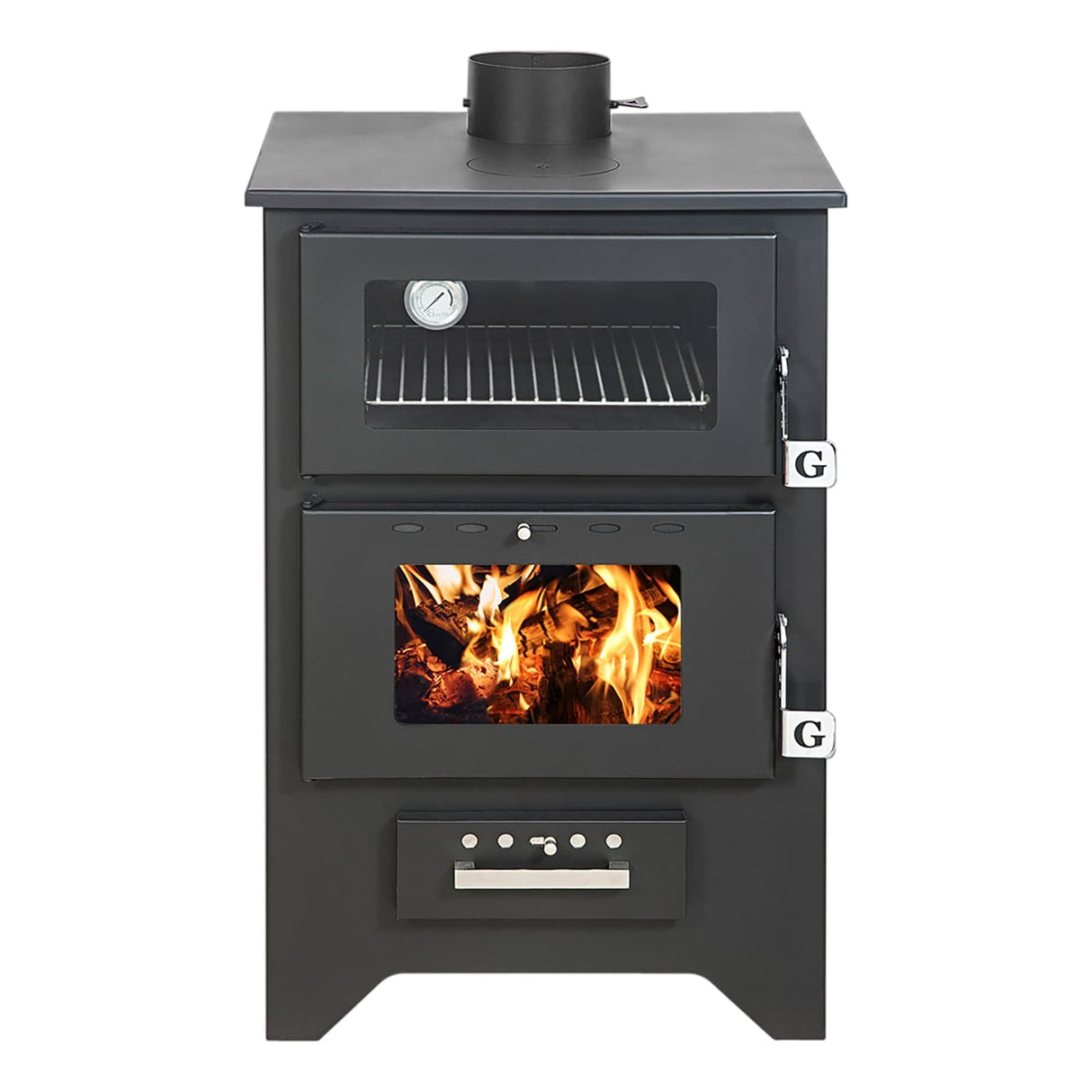 divina fire stufa a legna con forno silvia nera 146 kw l505xp585xh905 ean 5200416400134