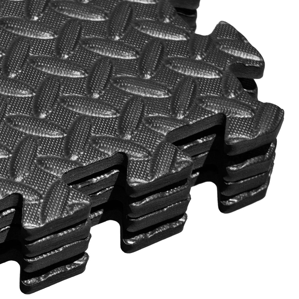 divina home 4pz tappeto tappetino puzzle nero mandorlato 60x60x1 per bambini gioco palestra da interno ean 8056157803102