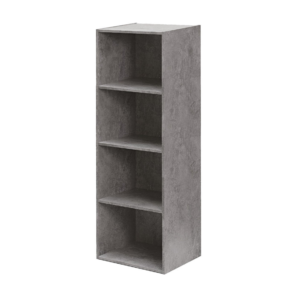 divina home libreria in legno 4 ripiani scaffale cemento l 40 x h 29 x h 132 cm ean 8056157803386