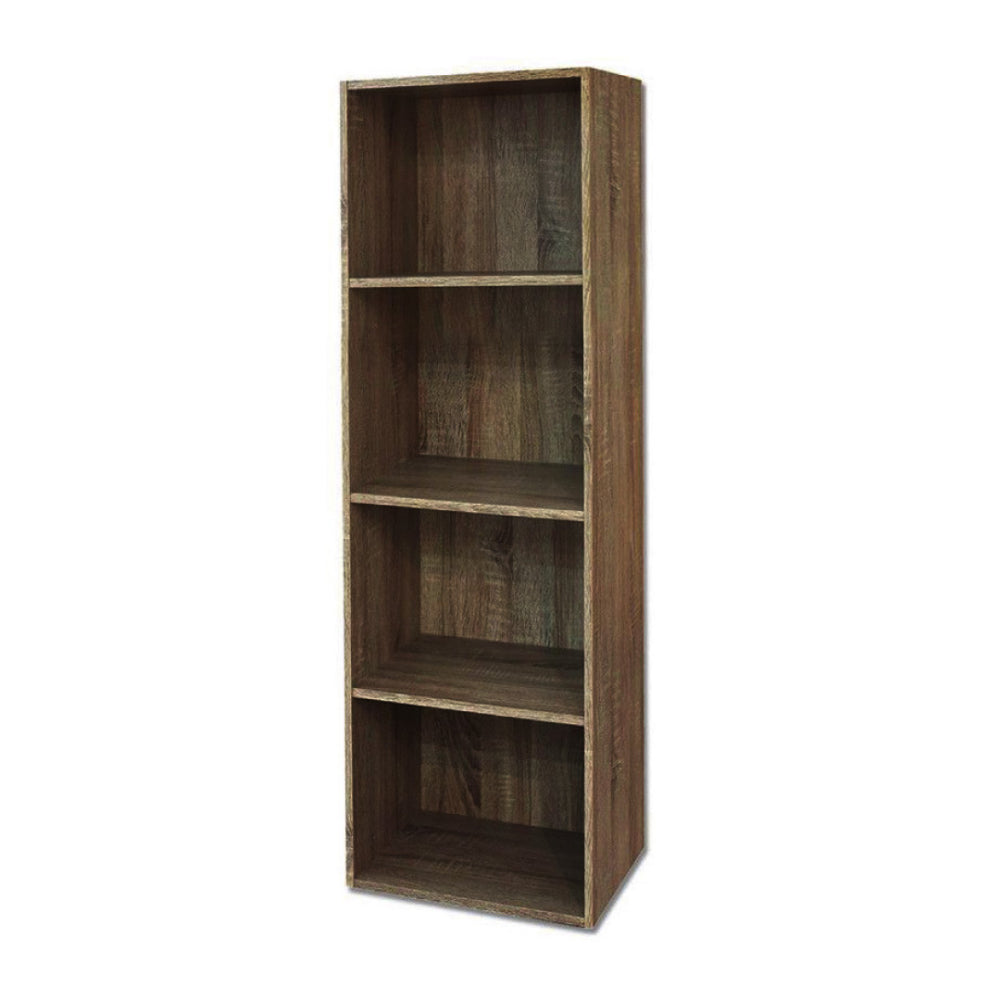 divina home libreria in legno 4 ripiani scaffale noce l 40 x h 29 x h 132 cm ean 8056157803409