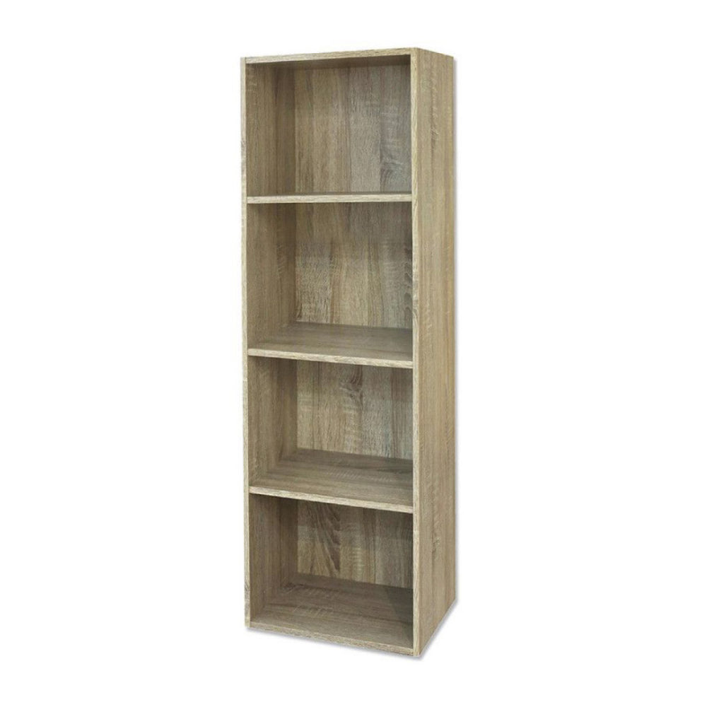 divina home libreria in legno 4 ripiani scaffale rovere l 40 x h 29 x h 132 cm ean 8056157803393