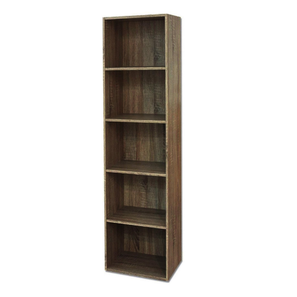 divina home libreria in legno 5 ripiani scaffale noce l 40 x h 29 x h 172 cm ean 8056157803423