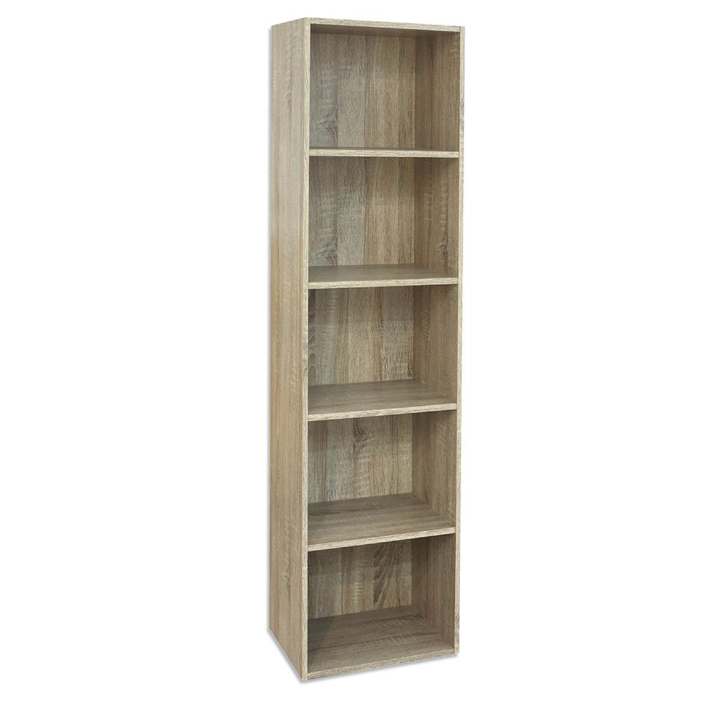 divina home libreria in legno 5 ripiani scaffale rovere l 40 x h 29 x h 172 cm ean 8059591735268