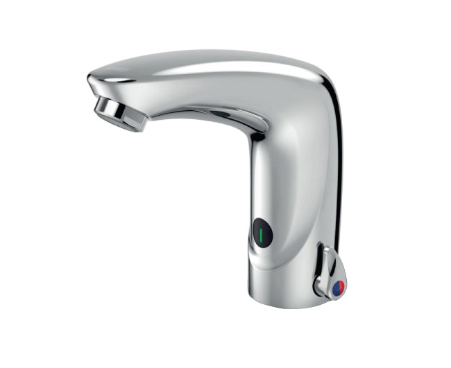 dmp electronics rubinetto miscelatore monolitico dmp a cellula fotoelettrica con elettrovalvola e circuito elettronico modello a pile codice 83706 ean 8032601056966