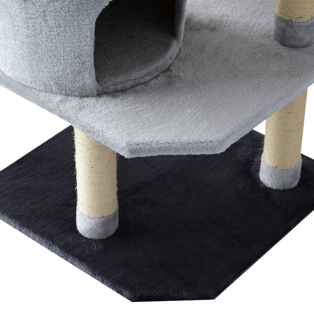 easycomfort easycomfort albero per gatti di 3 livelli con topolino grigio 48x48x100cm ean 8054111846073