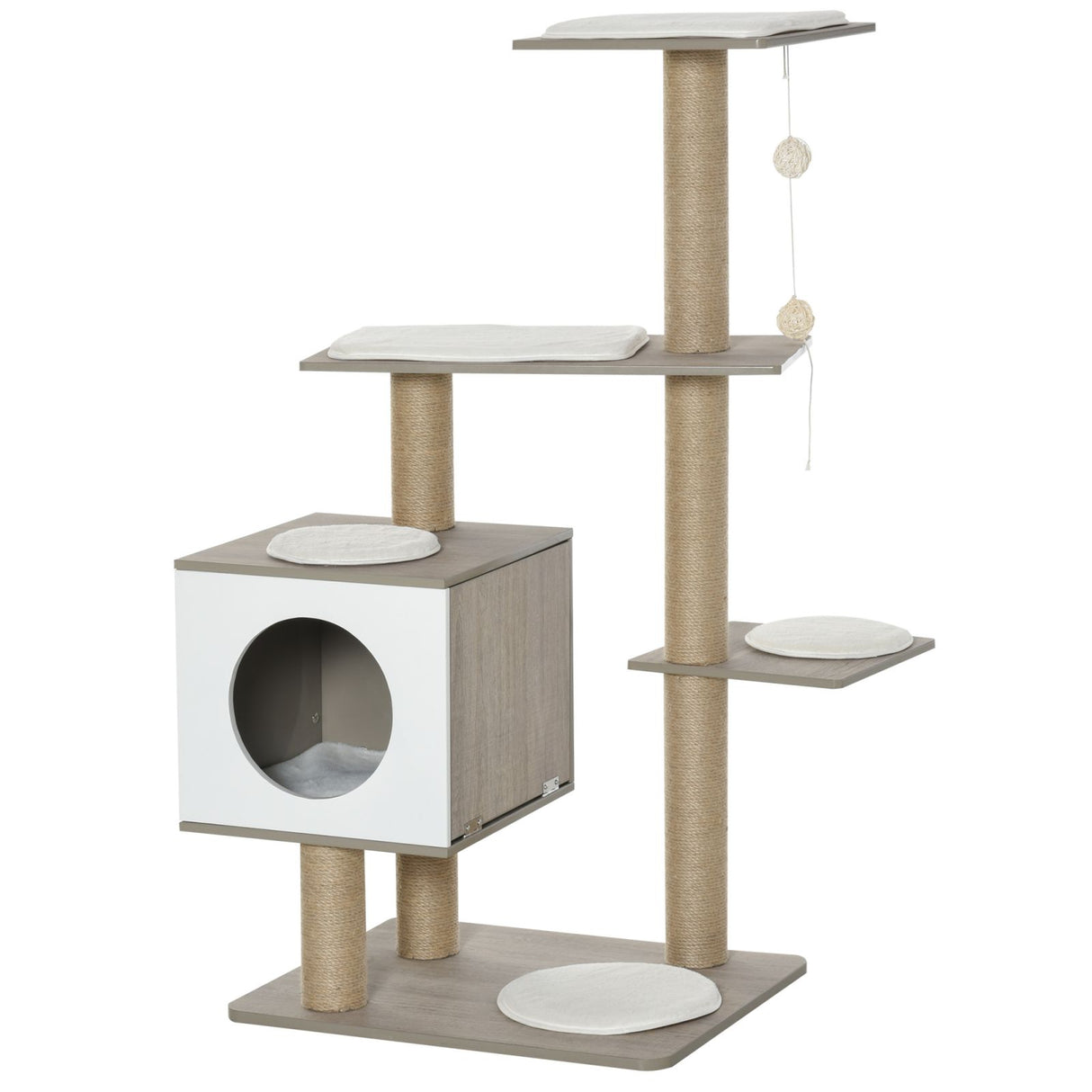 easycomfort easycomfort albero tiragraffi con cuccia in legno per gatti adulti fino a 4 5kg ean 8055776911496
