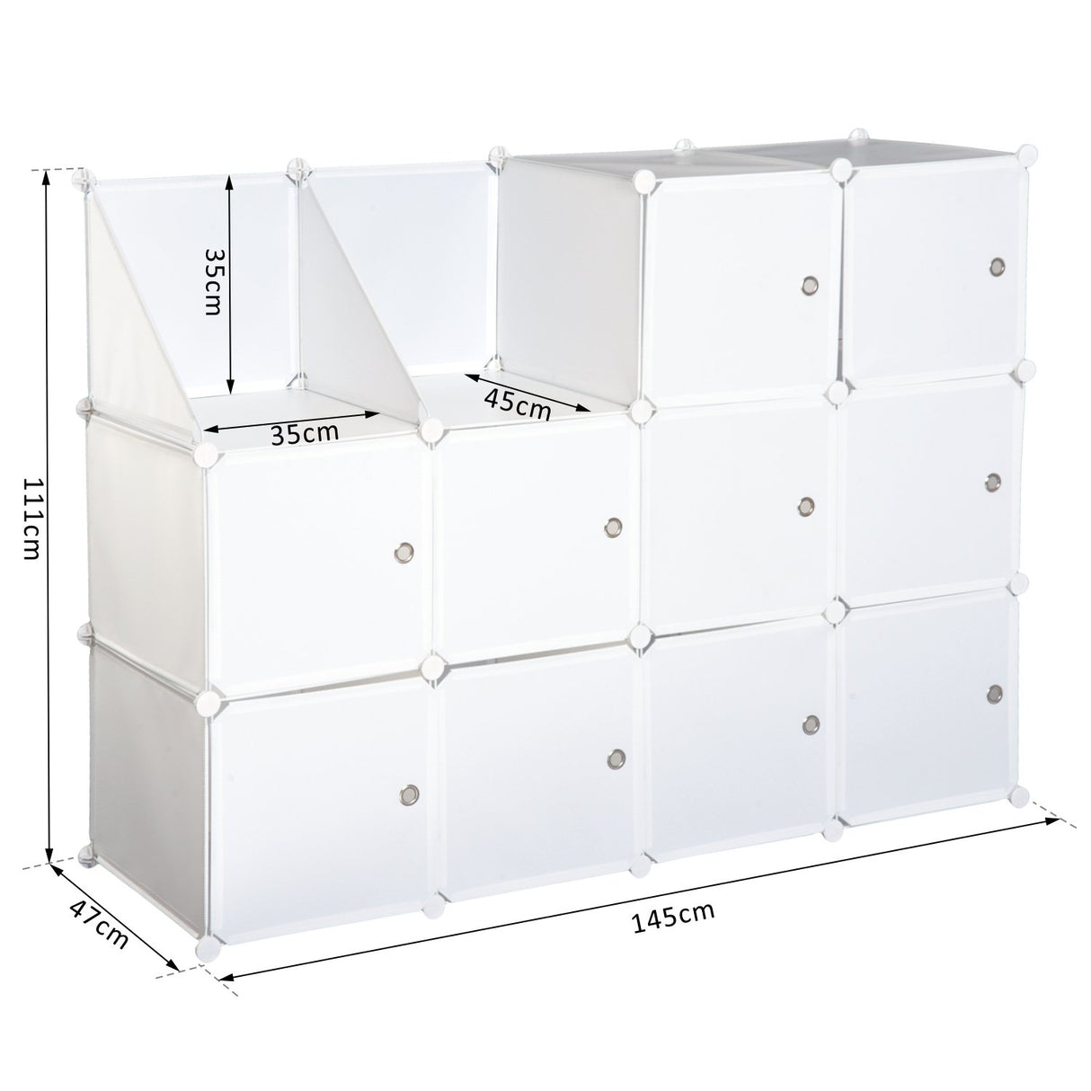 easycomfort easycomfort armadio guardaroba modulare 10 cubi bianco 111x47x145cm ean 8054111848268