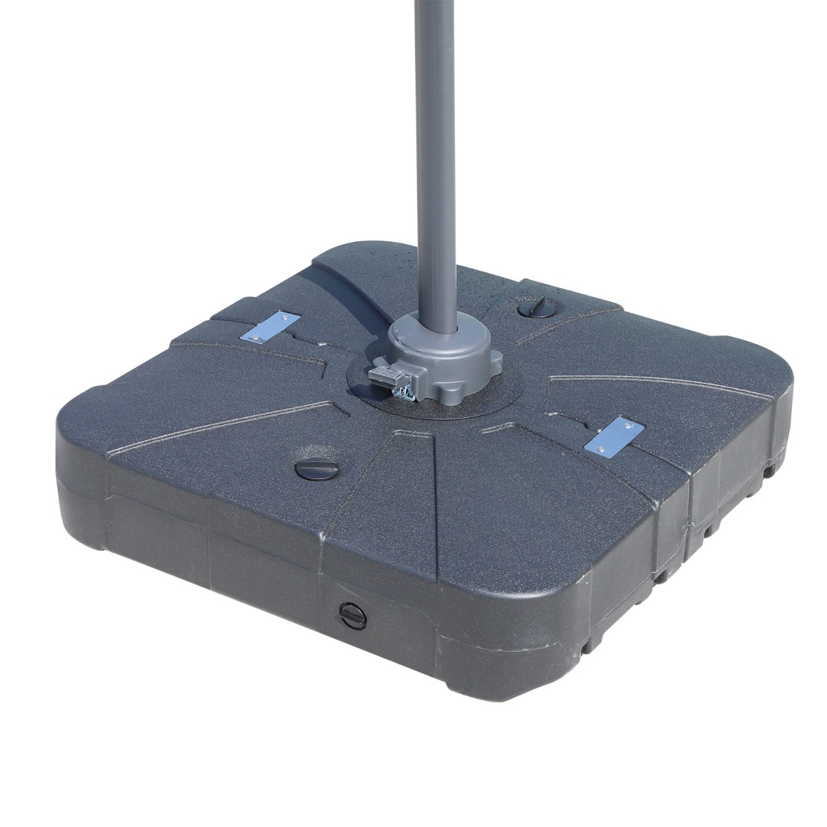 easycomfort easycomfort base ombrellone da giardino riempibile con acqua e sabbia 4 rotelle max 125 kg nero 84x84x19cm ean 8054144135724