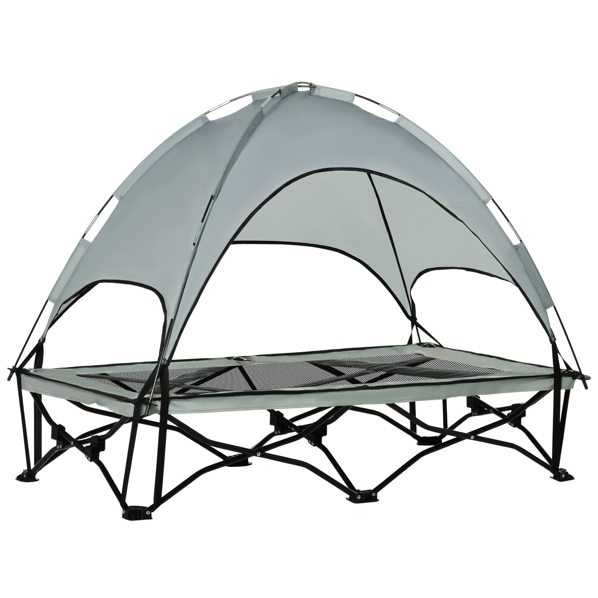 easycomfort easycomfort brandina pieghevole per cani con tettuccio da esterno o interrno grigio