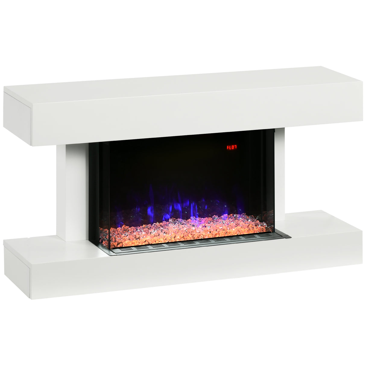 easycomfort easycomfort caminetto elettrico da parete a 11 colori con spegnimento automatico e timer 12h 98x27x54 5 cm bianco