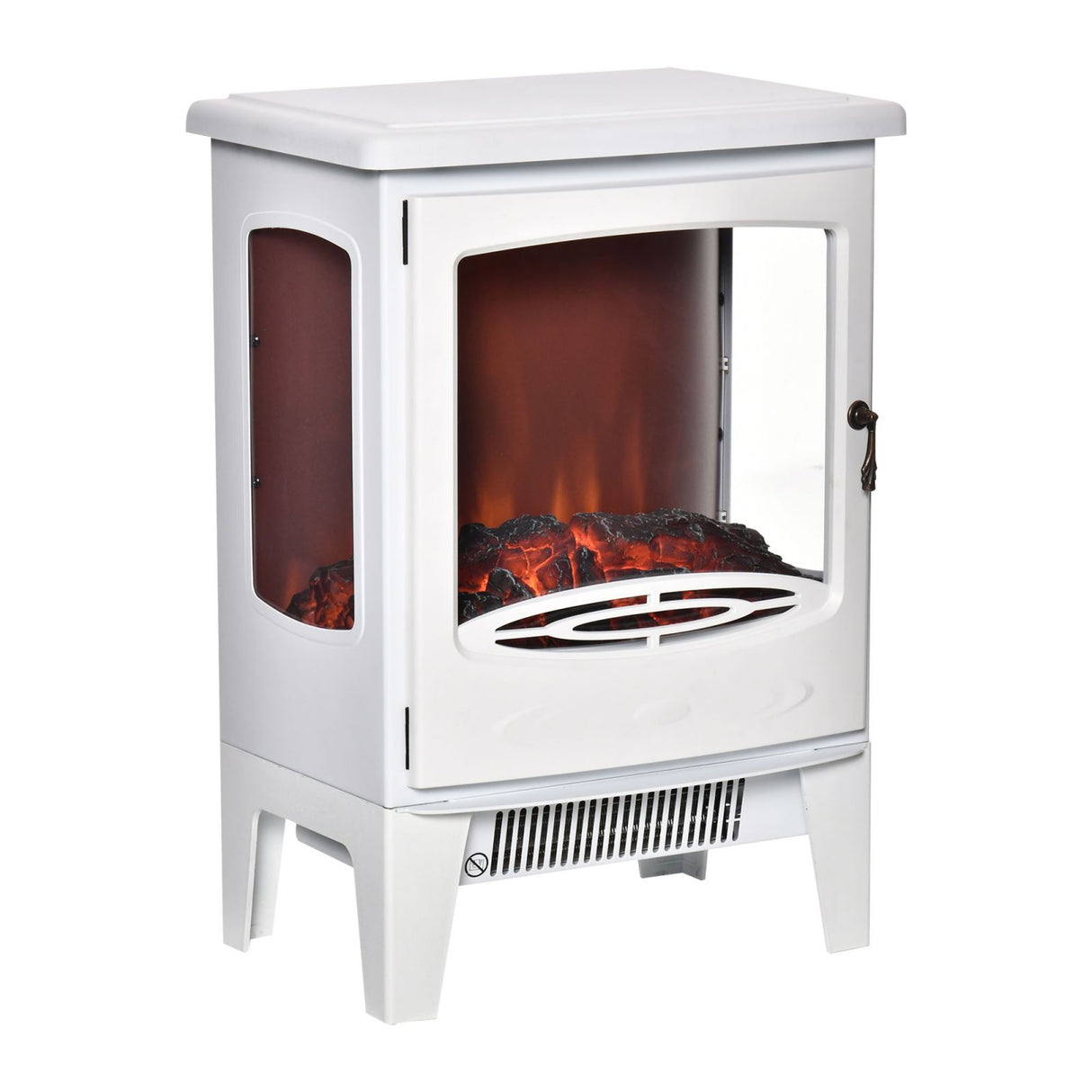 easycomfort easycomfort camino elettrico effetto fiamma e 3 lati aperti temperatura regolabile copertura 20 25m bianco