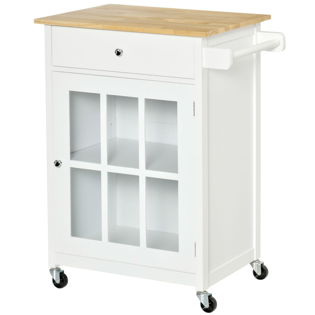 easycomfort easycomfort carrello da cucina multiuso con cassetto armadietto e 4 ruote in legno bianco 67x48x86 5cm bianco