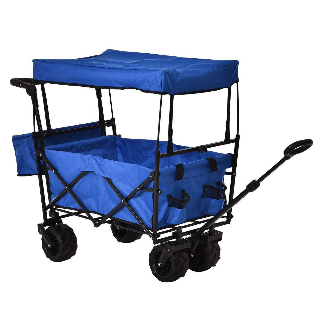 easycomfort easycomfort carrello portaoggetti da spiaggia pieghevole impermeabile blu 110x56x101cm ean 8055776915210