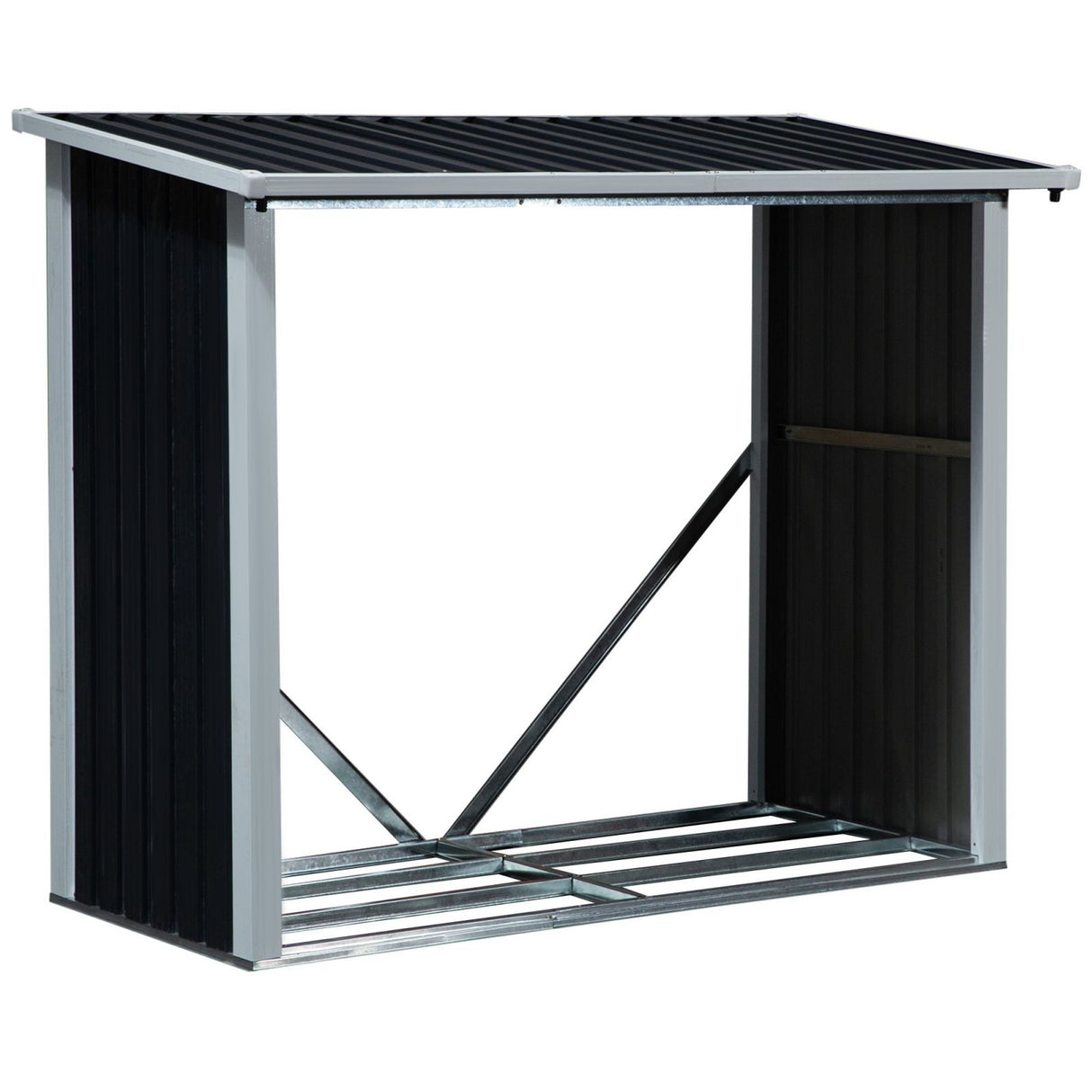 easycomfort easycomfort casetta porta legna legnaia da esterno in acciaio tetto inclinato e scolo acqua ean 8054144136981