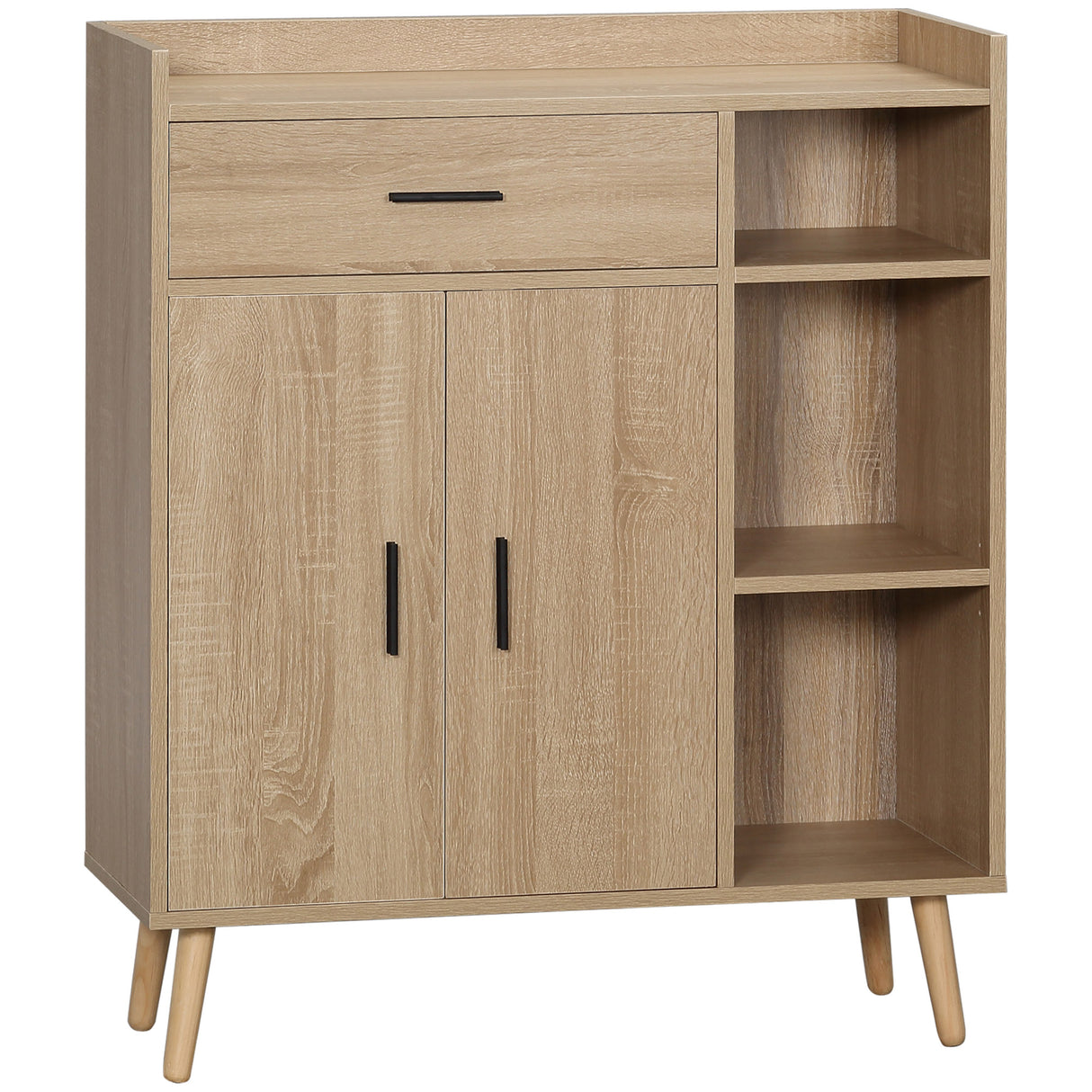 easycomfort easycomfort credenza moderna multiuso con armadietto e cassetto in legno 80x30x96 5cm
