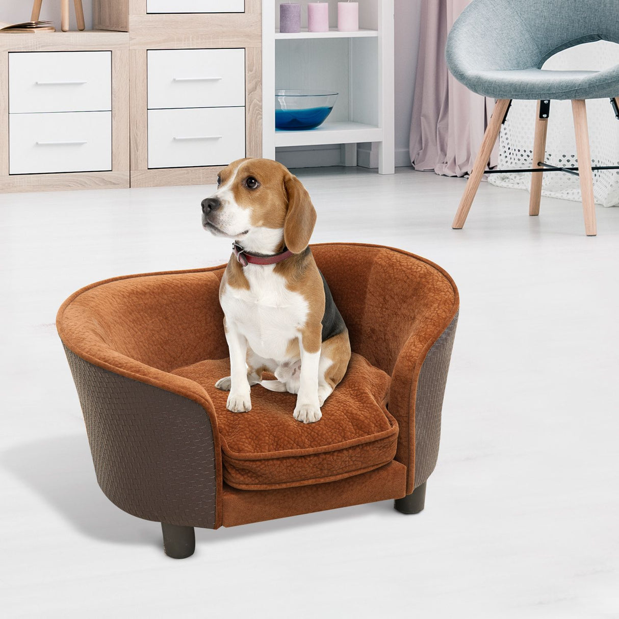easycomfort easycomfort divanetti da interni per cani con cuscino sfoderabile marrone 70x48x40cm ean 8055776914602