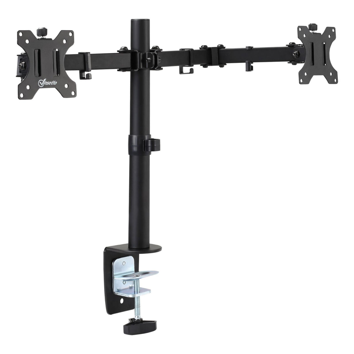 easycomfort easycomfort doppio supporto monitor per scrivania altezza inclinazione e orientamento regolabili monitor 13 32 nero