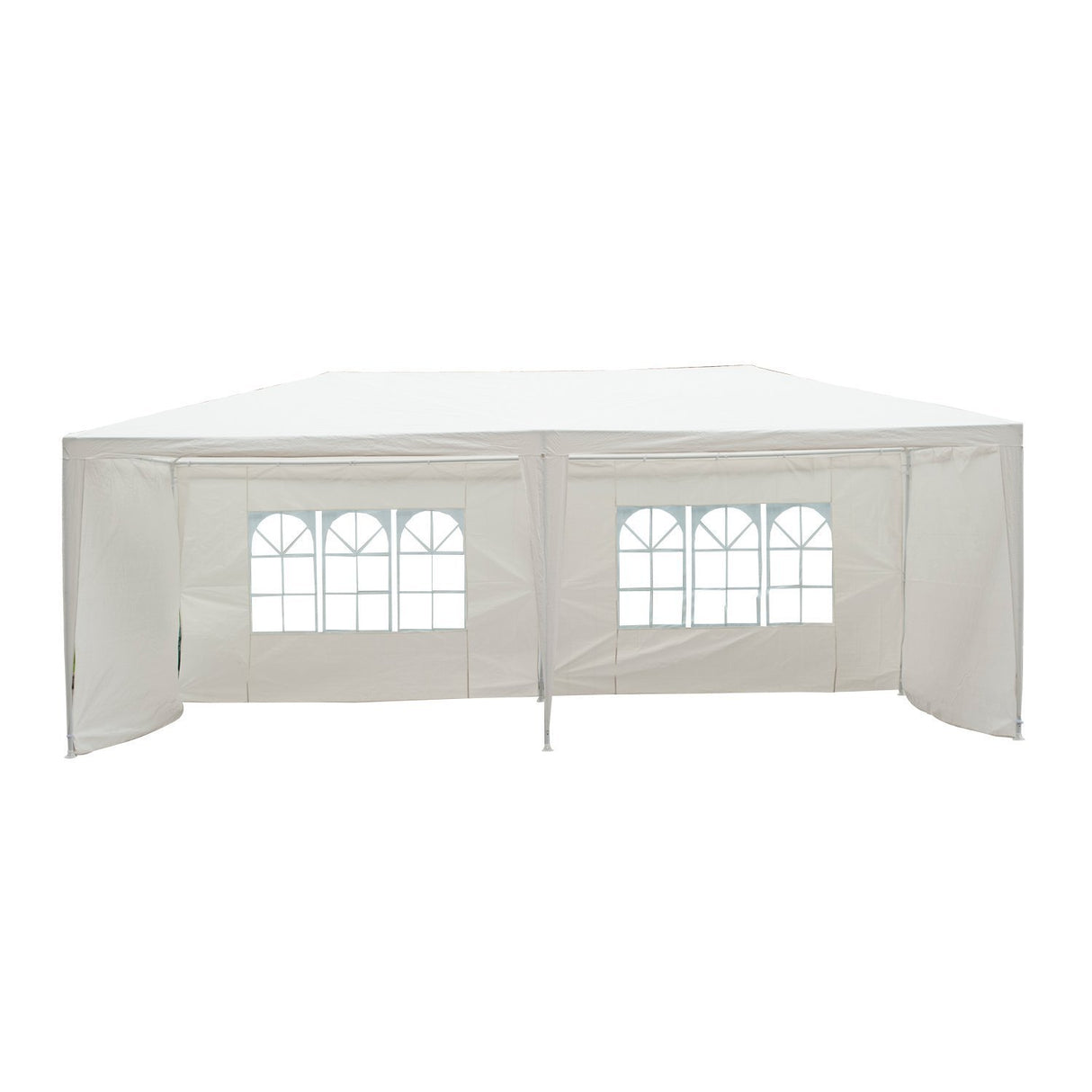 easycomfort easycomfort gazebo da esterno impermeabile in acciaio e pe con pannelli rimovibili bianco 3x6m ean 8055776913056