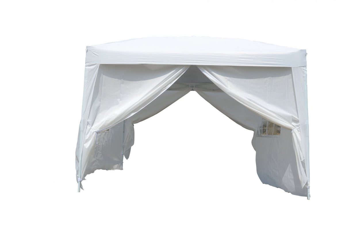 easycomfort easycomfort gazebo impermeabile con pannelli laterali in tessuto oxford bianco 3x3m ean 8054144132631