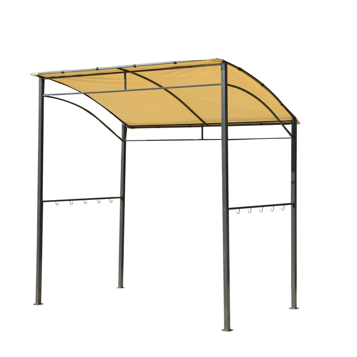 easycomfort easycomfort gazebo pergola per barbecue bbq con tetto ignifugo in poliestere 215 x 150 x 180220 cm beige ean 8054144133874