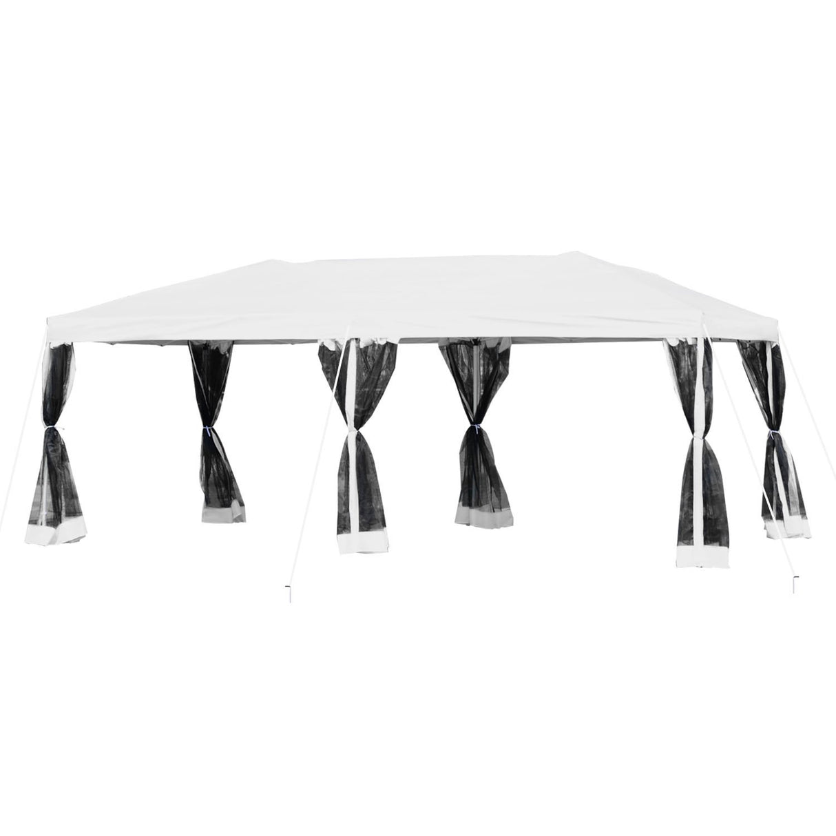 easycomfort easycomfort gazebo pieghevole con zanzariera bianco 3x6m ean 8055776915371