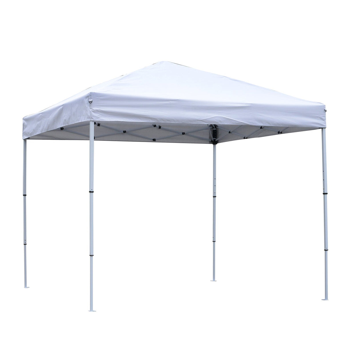easycomfort easycomfort gazebo pieghevole rivestimento in oxford con corde e picchetti bianco 2 5 x 2 5 m ean 8054144137735