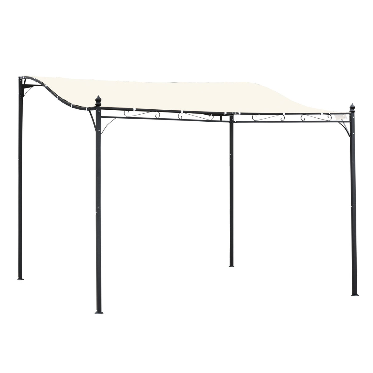easycomfort easycomfort gazebo tenda parasole con telo in poliestere crema 297x297cm ean 8055776912516