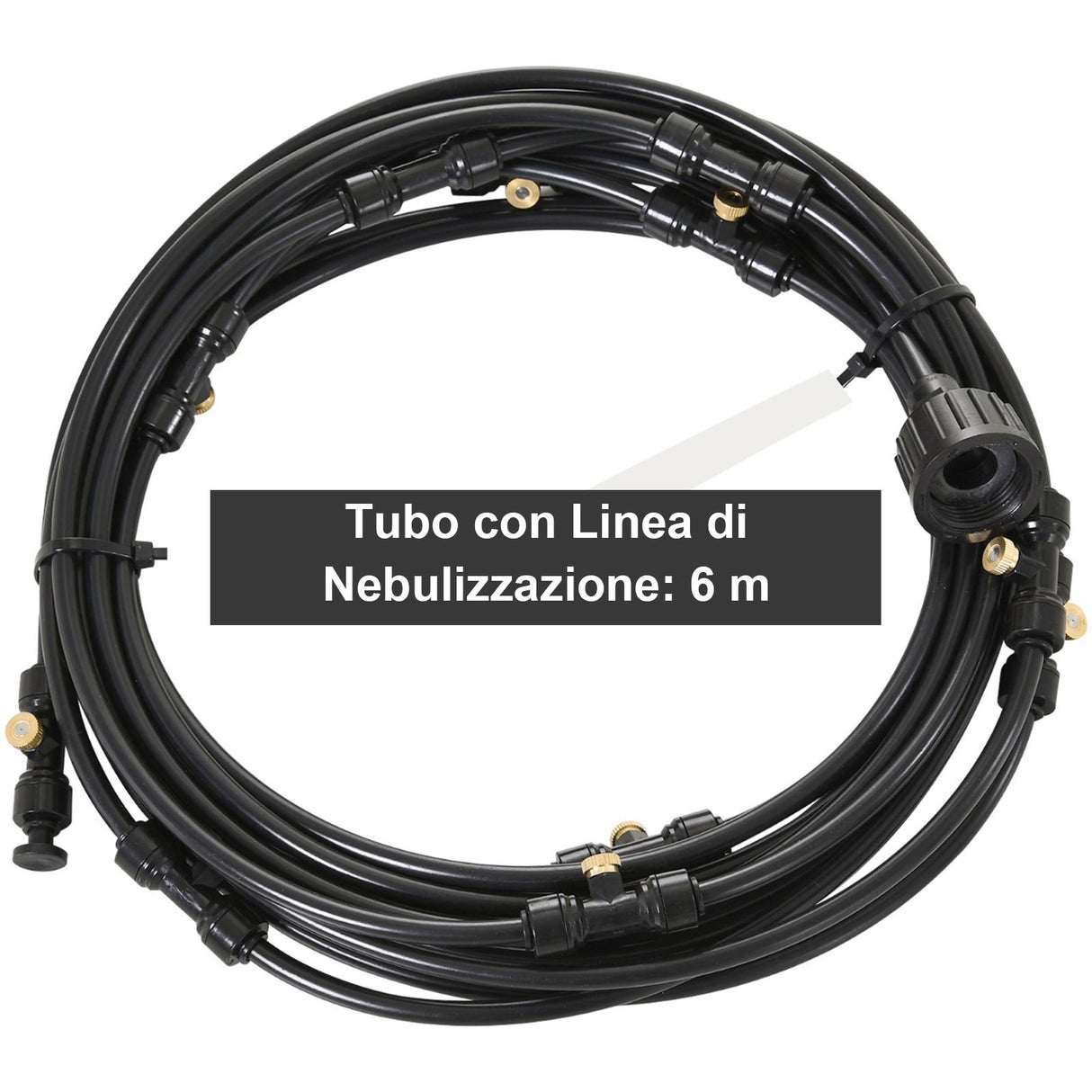 easycomfort easycomfort kit nebulizzatore giardino con 11 ugelli in ottone e tubo 6 tetri in pp nero ean 8054111841429