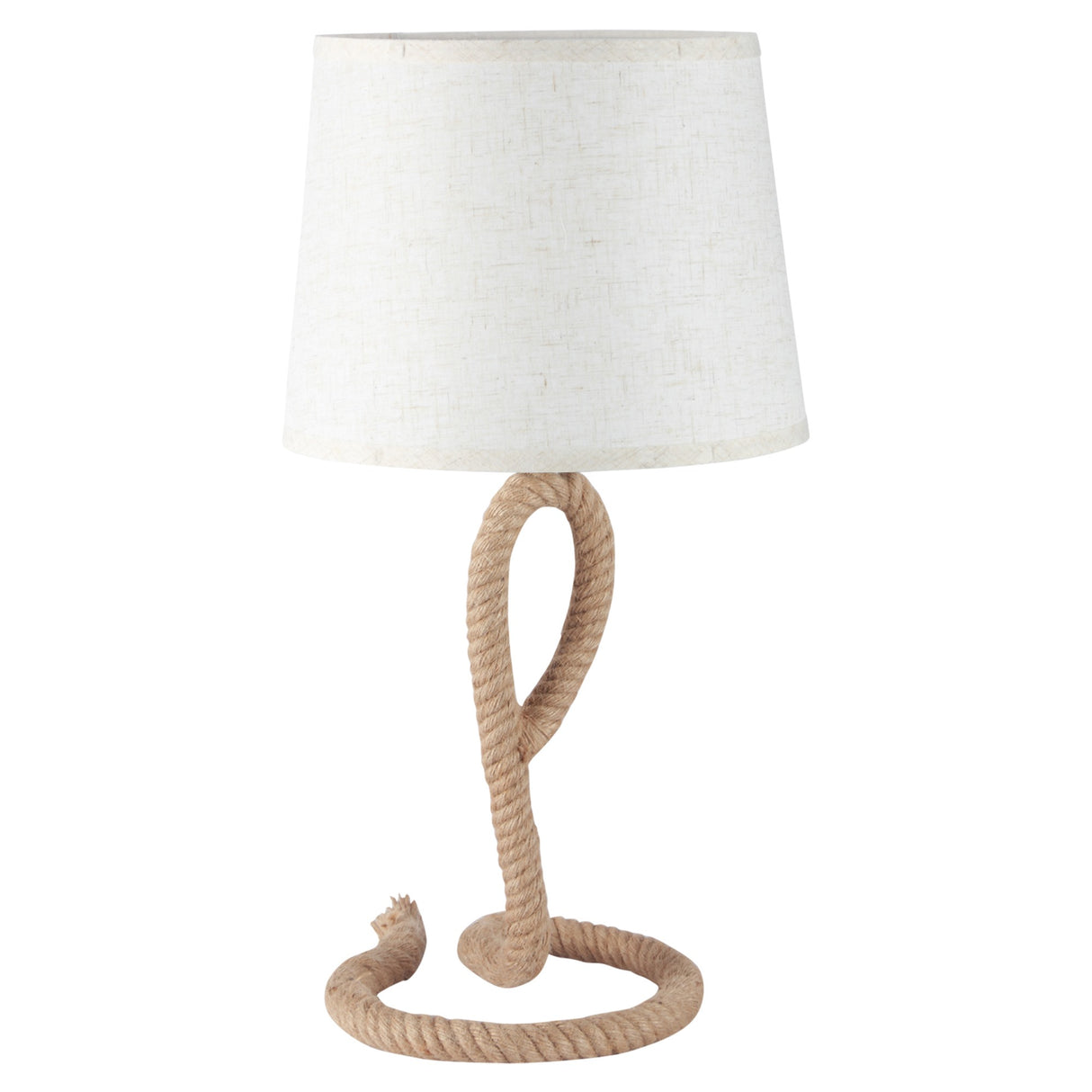 easycomfort easycomfort lampada da tavolo stile marinaro in corda e tessuto attacco e27 abat jour per casa e ufficio 30x56cm beigebianco