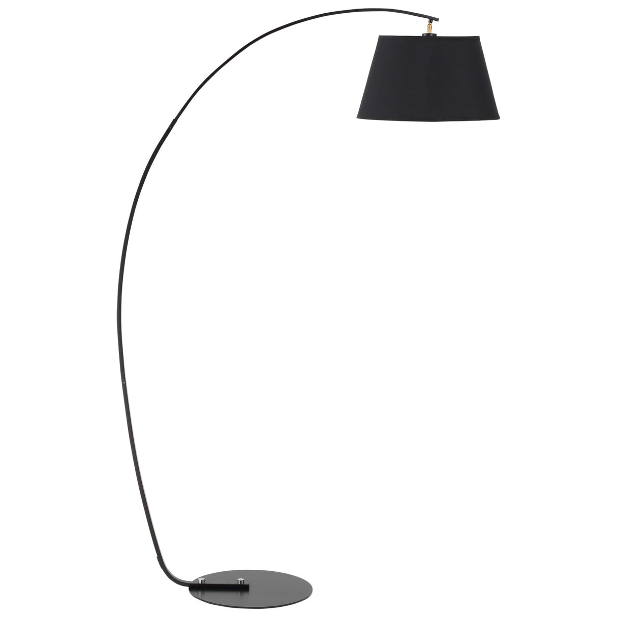 easycomfort easycomfort lampada da terra ad arco con paralume in tessuto e piantana rotonda 100x43x177cm grigio scuro
