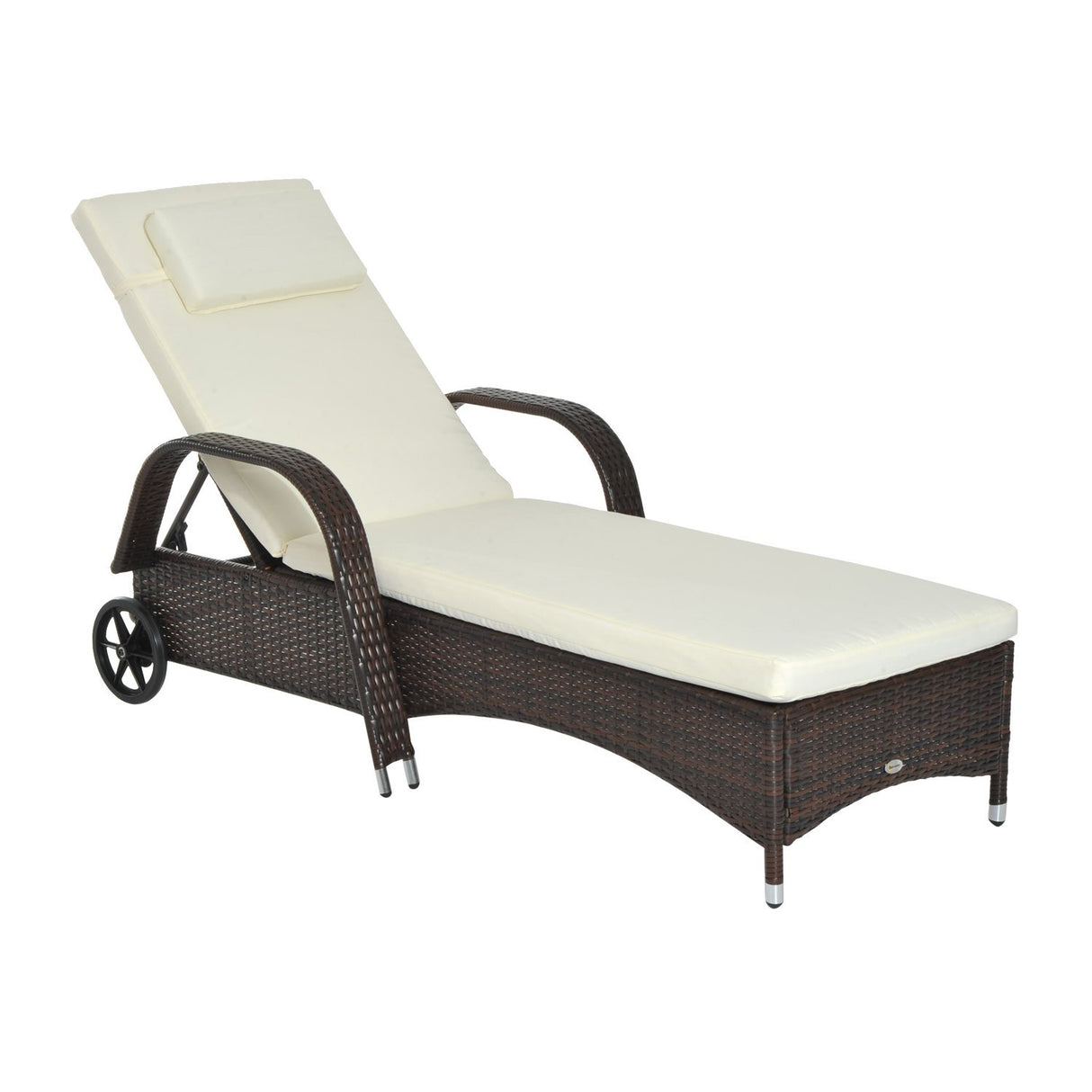 easycomfort easycomfort lettino sdraio prendisole relax in rattan marrone ean 8055776912196