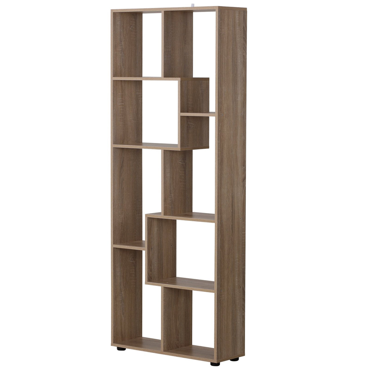 easycomfort easycomfort libreria in legno design moderno con 8 ripiani color legno naturale 70x24x178cm ean 8054144131450