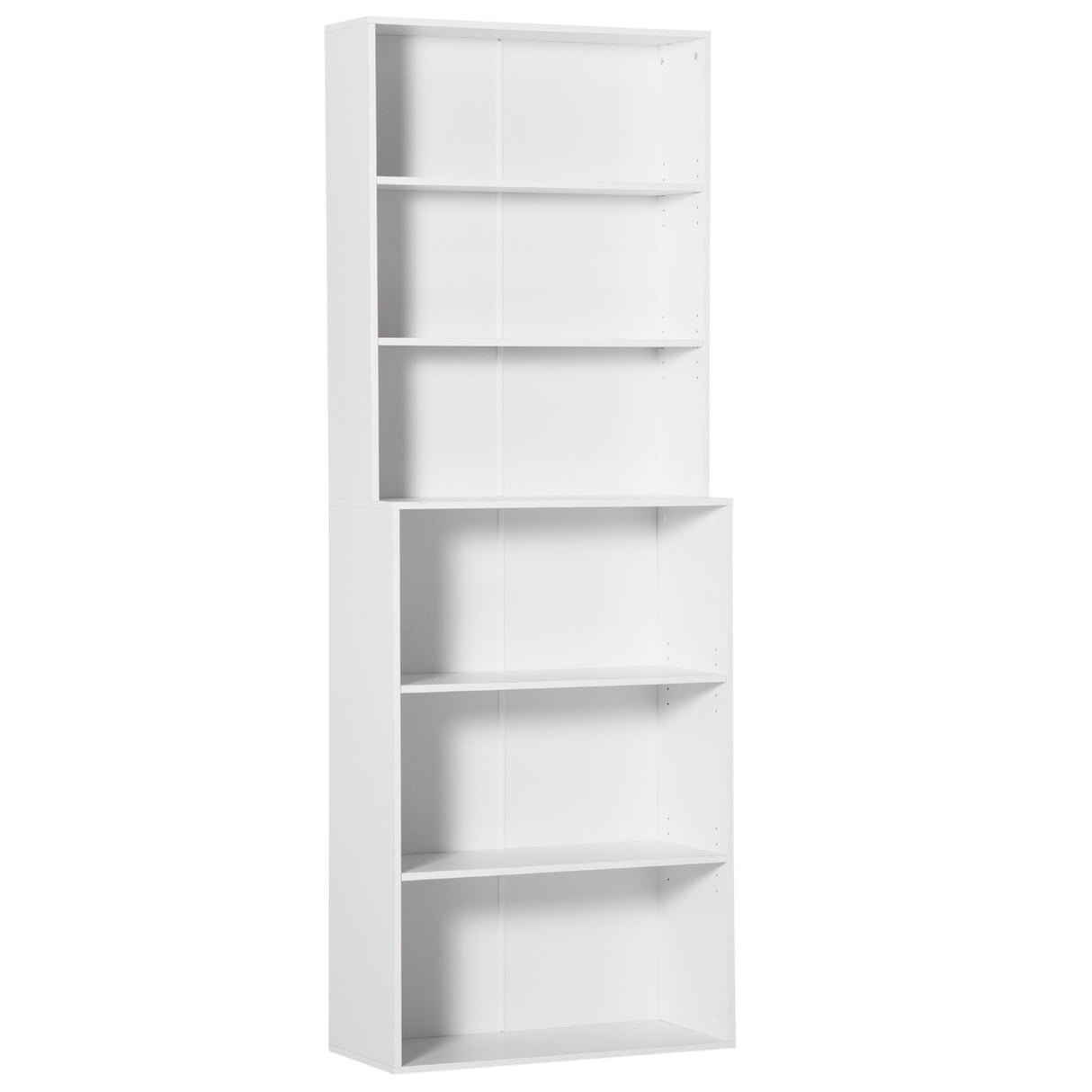 easycomfort easycomfort libreria scaffale a 6 ripiani in legno con mensole regolabili 76 2x34 5x209cm bianco