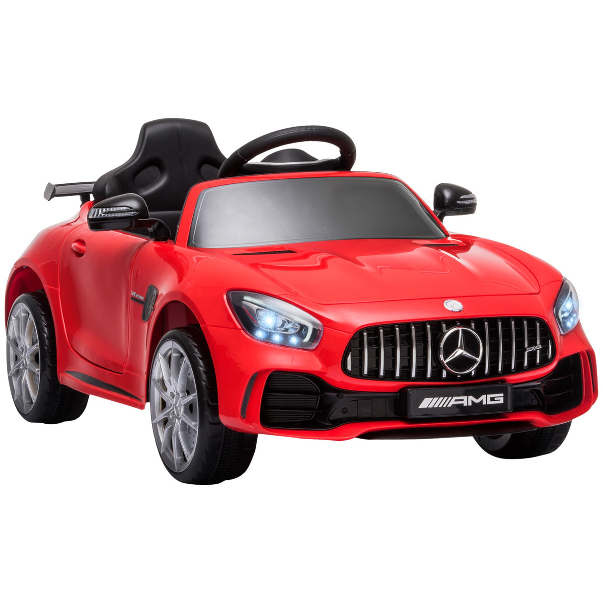 easycomfort easycomfort macchinina per bambini elettrica 12v con licenza mercedes amg gtr velocita 3 5kmh 105x58x45 cm rosso