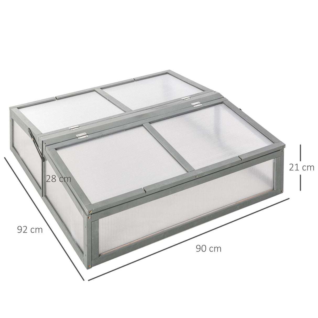 easycomfort easycomfort mini serra in legno e policarbonato serre agricole prezzi da balcone o da giardino grigia 90x92x28cm ean 8054144138930