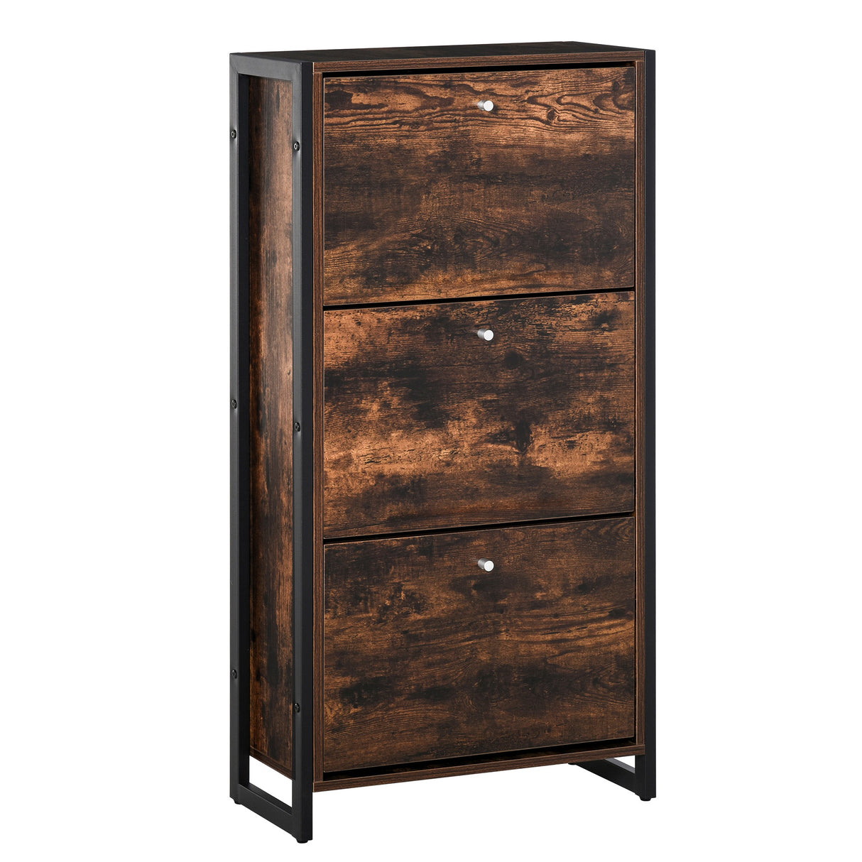 easycomfort easycomfort mobile scarpiera salvaspazio 12 scarpe stile industriale legno metallo