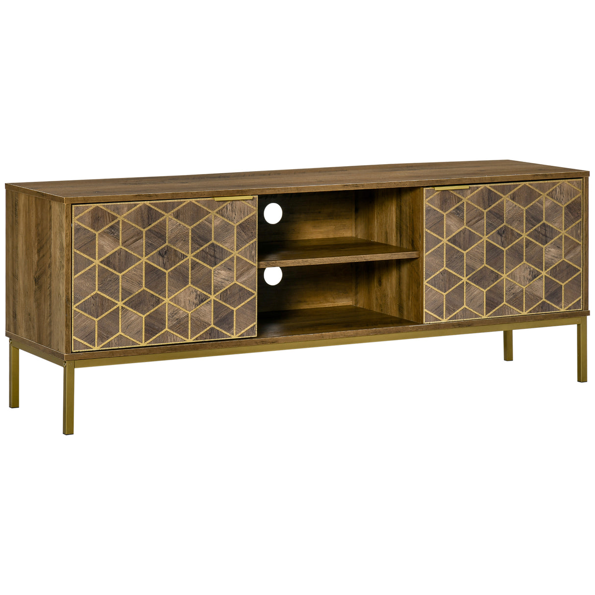 easycomfort easycomfort mobile tv moderno per tv fino a 65 con 2 armadietti e 2 ripiani aperti 145x39x55cm