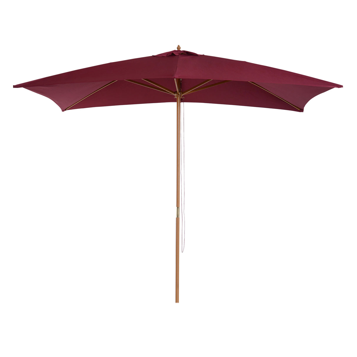 easycomfort easycomfort ombrellone 2x3 m da giardino impermeabile a 8 stecche in legno e bambu bordeaux